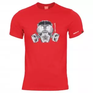 T-shirt AGERON - Gas Mask - Czerwony