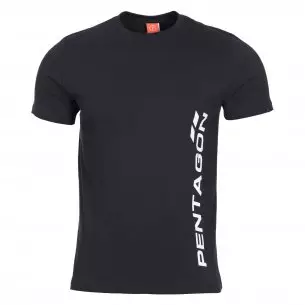 T-shirt AGERON - VERTICAL - Czarny