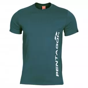 T-shirt AGERON - VERTICAL - Petrol Blue