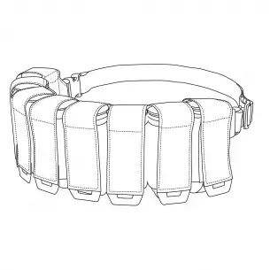 GRENADE BANDOLEER 40 mm - Cordura® - Urban Grey