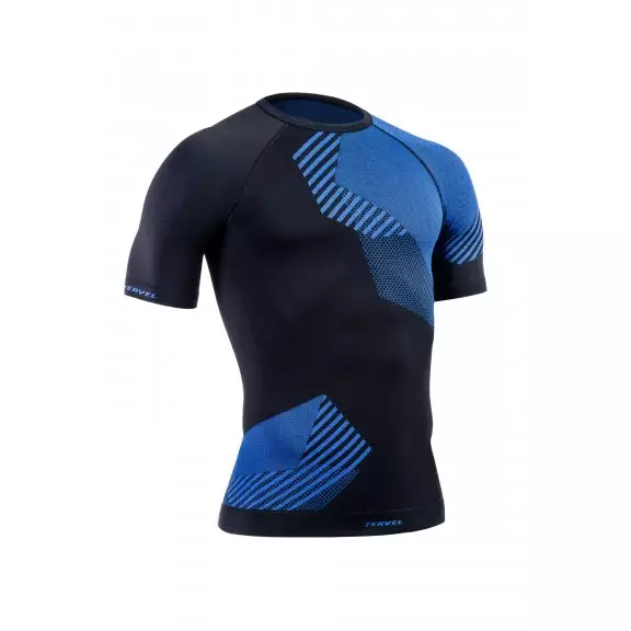 Tervel OPTILINE Men's short sleeve shirt (OPT 1109) - Black / Blue