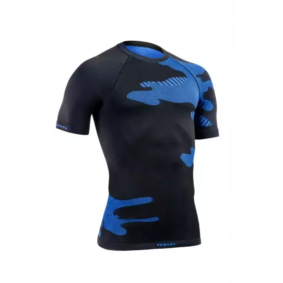 Tervel OPTILINE Men's short sleeve shirt (OPT L1107) - Black / Blue