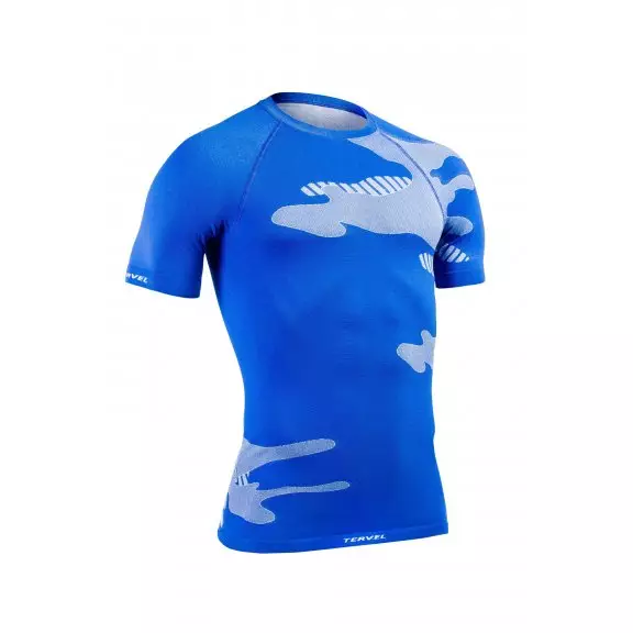 Tervel OPTILINE Men's short sleeve shirt (OPT L1107) - Blue / White