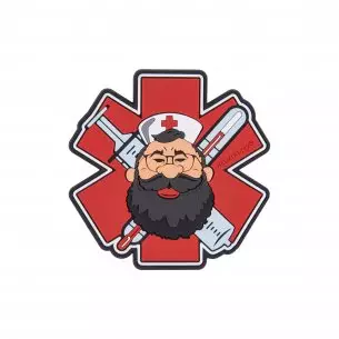 "Beardman MEDIC " Patch - PVC - Rot