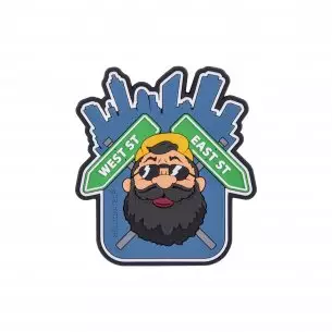 Naszywka "Beardman URBAN" - PVC - Niebieski