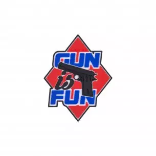 Emblem "Gun is Fun" - PVC - Red