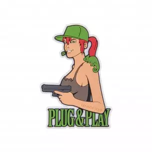 Emblemat "Plug & Play" - PVC - Brown