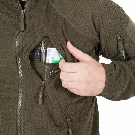 Helikon-Tex® ALPHA TACTICAL Jacket - Grid Fleece - Olive Green