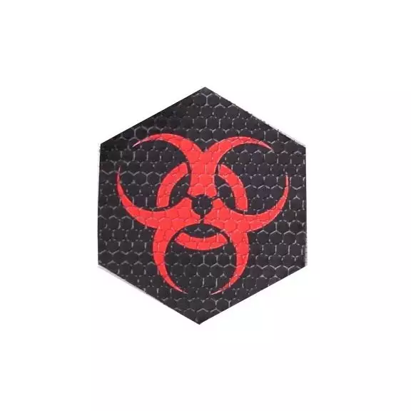 Combat-ID Velcro patch - Biohazard (BIO-BL-RD) - Black / Red