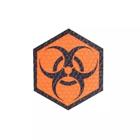 Combat-ID Naszywka z rzepem - Biohazard (BIO-ORG) - Pomarańczowa