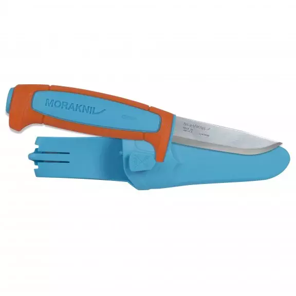 Morakniv® BASIC 546 Knife - Carbon Steel - Blue / Orange
