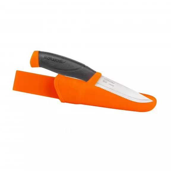 Morakniv® Companion F Serrated Knife - Stainless Steel - Orange
