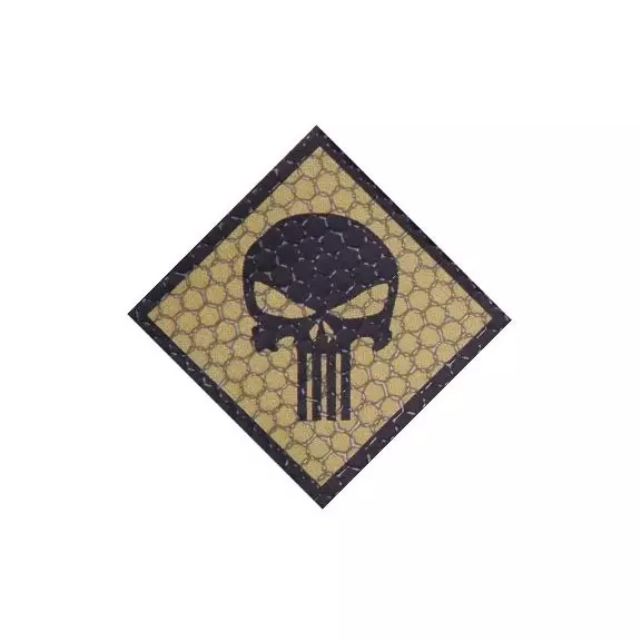Combat-ID Velcro patch - Skull (H4-CT) - Coyote / Tan