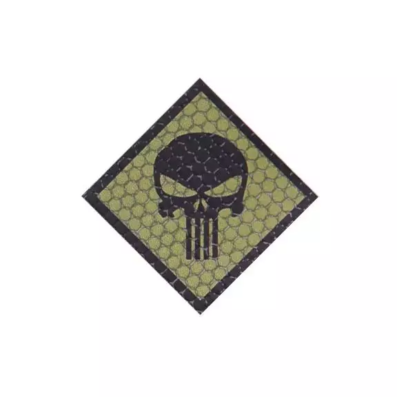 Combat-ID Velcro patch - Skull (H4-OD) - Olive Drab