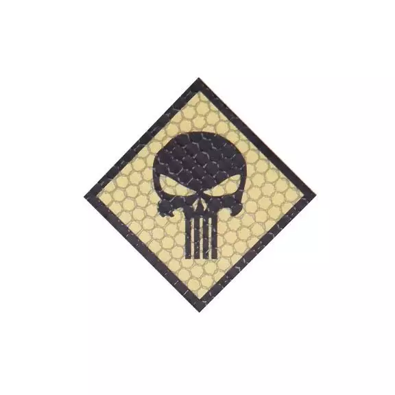 Combat-ID Velcro patch - Skull (H4-TAN) - Desert