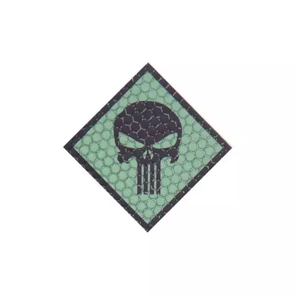 Combat-ID Naszywka z rzepem - Czaszka (H4-GR) - Olive Green