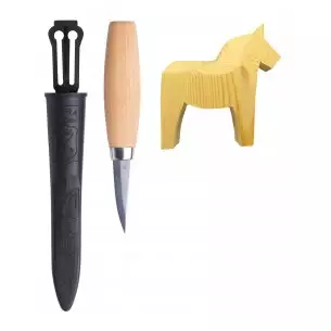 Morakniv® Woodcarving Kit (Carving Knife and Wooden Horse)