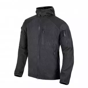 Helikon-Tex® Alpha Tactical Hoodie Jacke - Grid Fleece - Schwarz