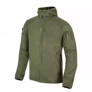 Helikon-Tex® Alpha Tactical Hoodie Jacket - Grid Fleece - Olive Green