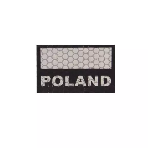 Combat-ID Naszywka z rzepem - Flaga Polska Mała (C3-GY) - Grey