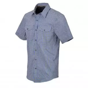 Helikon-Tex Covert Concealed Carry Short Sleeve Shirt - Royal Blue Checkered