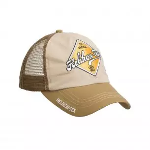 Helikon-Tex® Trucker Logo Cap - Cotton Ripstop - Khaki / Brown B