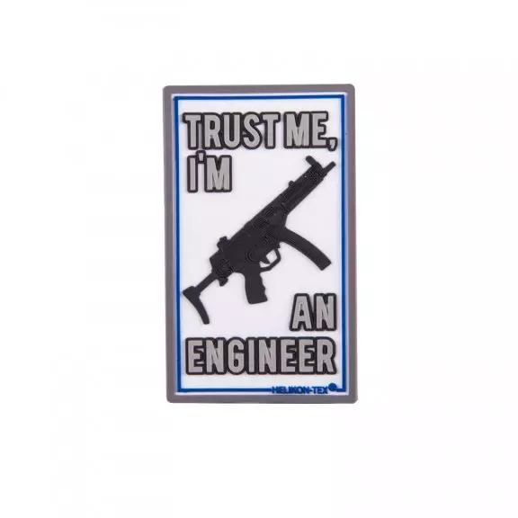 Helikon-Tex® Emblemat "Trust Me Im An Engineer" - PVC - Biały
