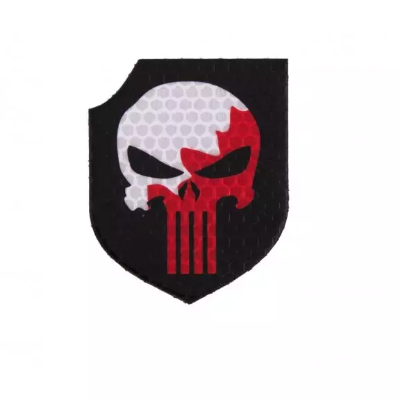 Combat-ID Velcro patch - Punisher Shield (TP-CZB) - White - Red