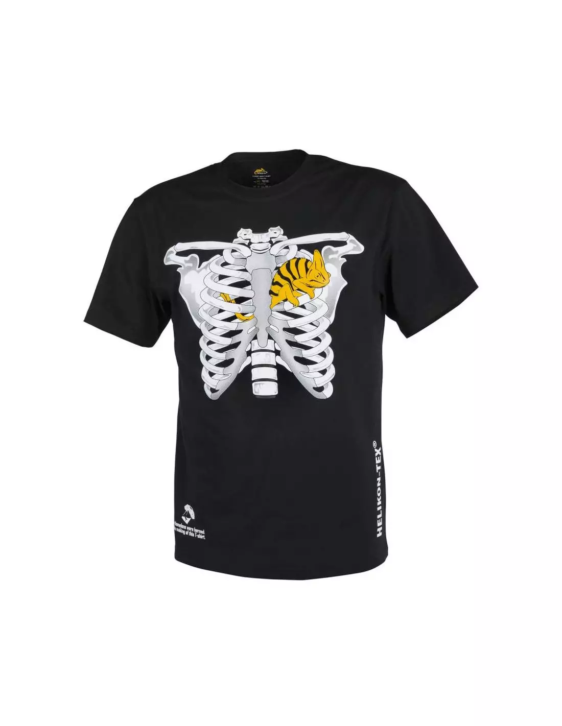 Helikon Full Body Skeleton Mens T-Shirt Military Graphic Gym Top Cotton Black 