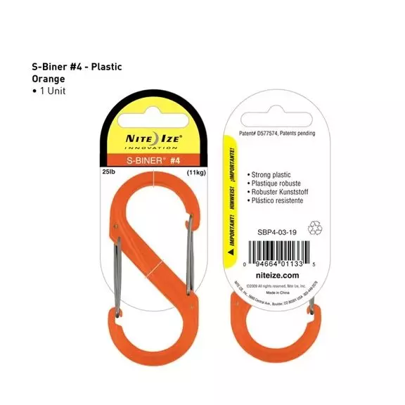 Nite Ize® S-Biner SIZE 4 - Plastic - Orange