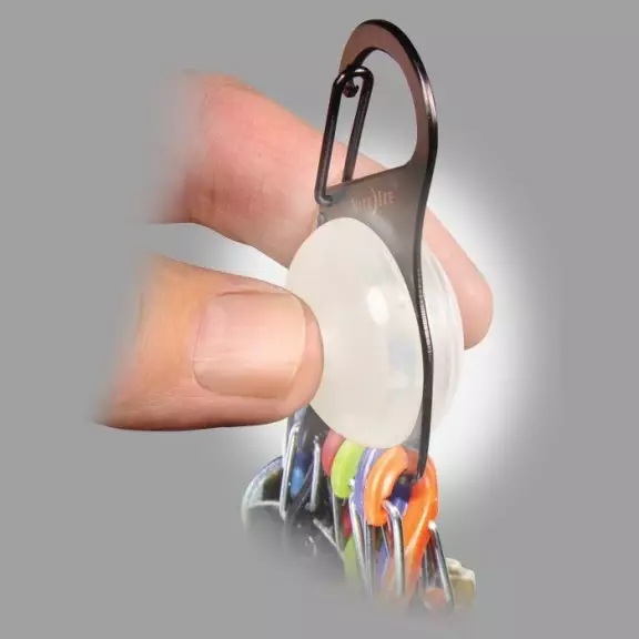 Nite Ize® S-Biner Key Lit - Schwarz - Weiß