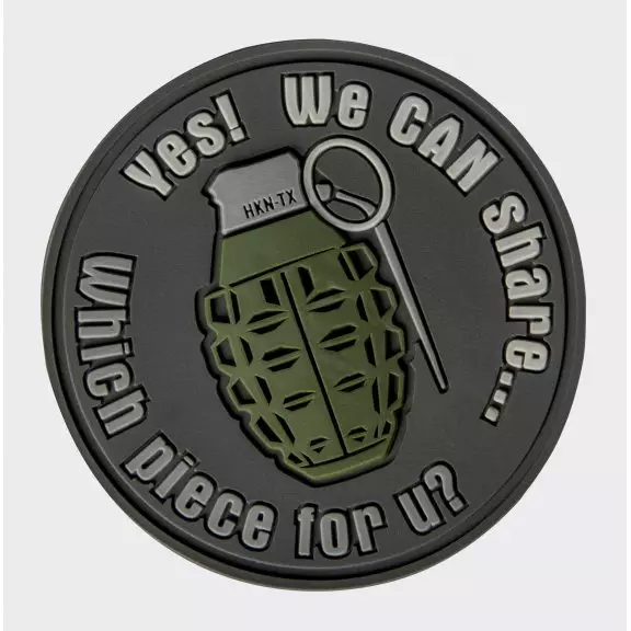 Helikon-Tex® WE CAN SHARE Grenade Velcro patch - PVC - Grey