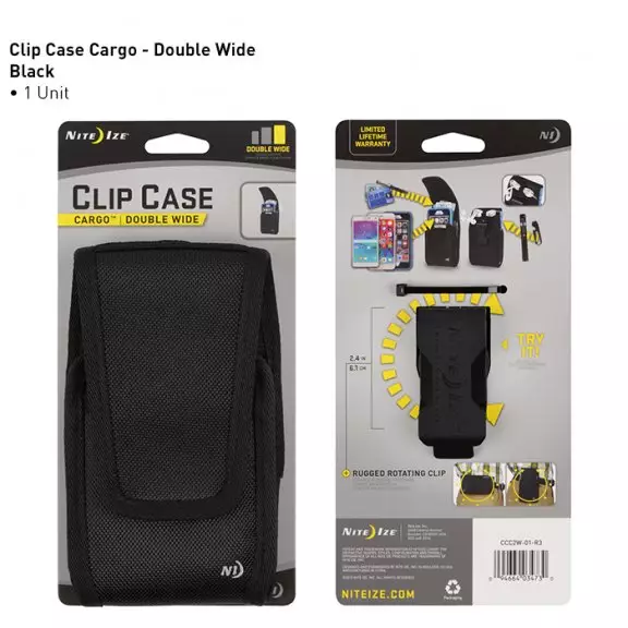Nite Ize® Clip Case Cargo® - Podwójnie Szeroki - Czarny