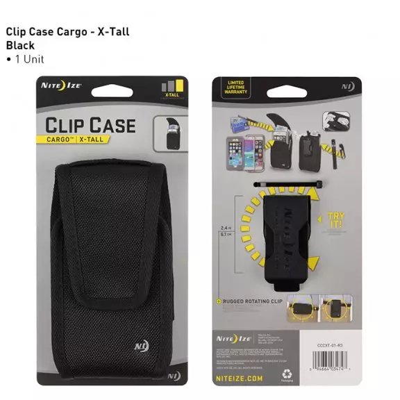 Nite Ize® Clip Case Cargo® - Extra Tall Size - Black