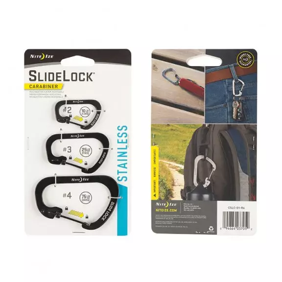 Nite Ize Slidelock® Carabiner Set - Black