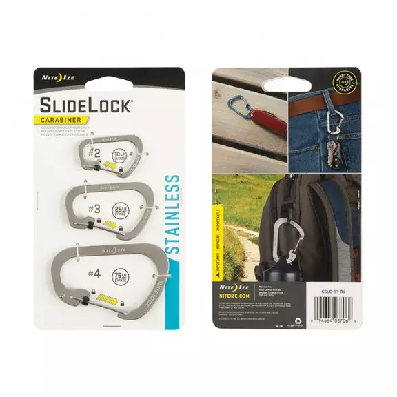 Nite Ize Slidelock® Carabiner Set - Steel