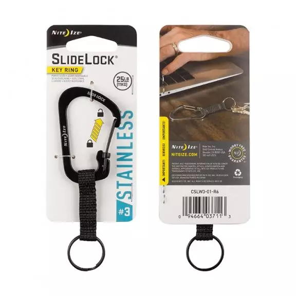 Nite Ize Slidelock® Schlüsselanhänger - Schwarz
