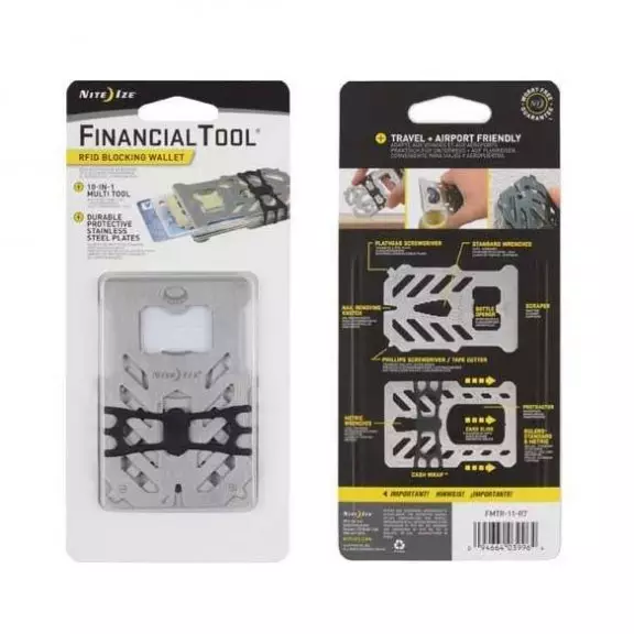 Nite Ize FinancialTool Multi Tool Wallet - Steel