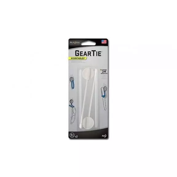 Nite Ize® Gear Tie Mountables 4'' - 2 Einheiten -  Weiß