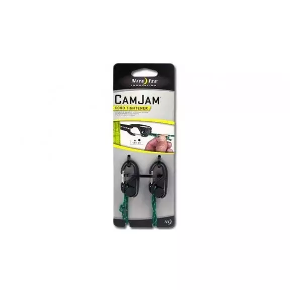Nite Ize® CamJam Small Cord Tightener with Rope - 2 Pack - Black/Green
