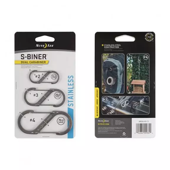 Nite Ize® S-Biner Set 2, 3, 4 Carabiner - Steel