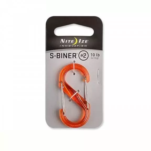 Nite Ize® S-Biner SIZE  2 - Plastic - Translucent Orange