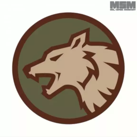 Mil-spec Monkey Tactical Patch With Velcro - Wolf Head