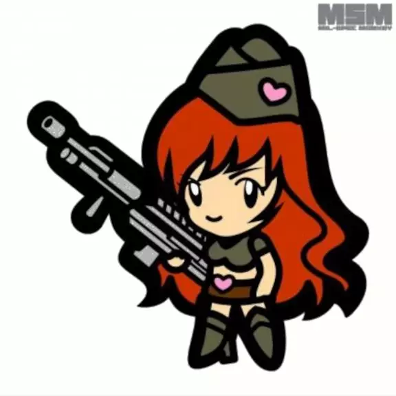 Mil-spec Monkey Tactical Patch With Velcro - Gun Girl 1