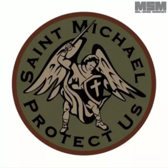 Mil-spec Monkey Tactical Patch With Velcro - Saint Michael