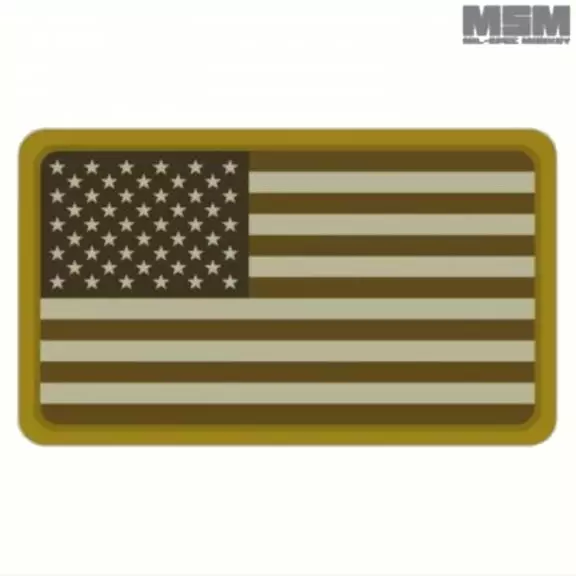 Mil-spec Monkey Tactical Patch With Velcro - US Flag PVC