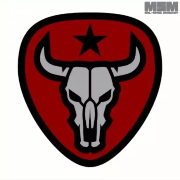 Mil-spec Monkey Tactical Patch With Velcro - Bull Skull