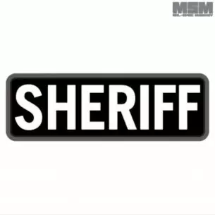 Morale Patch Milspec Monkey MSM SHERIFF in OD GREEN Pattern 6 " x 2 " PVC 