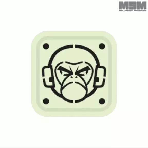 Mil-spec Monkey Tactical Patch With Velcro - Monkey Stencil PVC 1inch