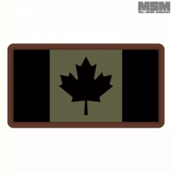Mil-spec Monkey Tactical Patch With Velcro - Canadian Flag PVC
